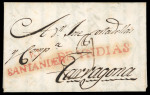 Stamp of Puerto Rico » Outgoing Mail 1841,  March  12.  Entire  letter  from  San  Juan  de  Puerto  Rico  to  Tarrag