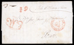Stamp of Puerto Rico » Incoming Mail 1846, May 29. Entire letter from Mataró (Spain) to Ponce, with ‘Baeza’ datestamp
