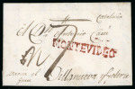 Stamp of Uruguay » Outgoing Mail 1805, April 30. Entire letter from Montevideo to Vilanova i la Geltrú (Spain), c