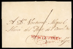 Stamp of Uruguay » Outgoing Mail 1809,  Jan.  11.  Entire  letter  from  Montevideo  to  Buenos  Aires,  struck  