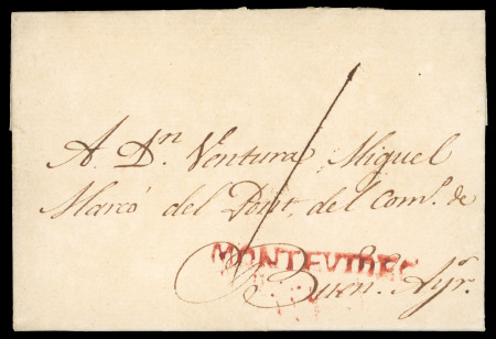 Stamp of Uruguay » Outgoing Mail 1809,  Jan.  11.  Entire  letter  from  Montevideo  to  Buenos  Aires,  struck  