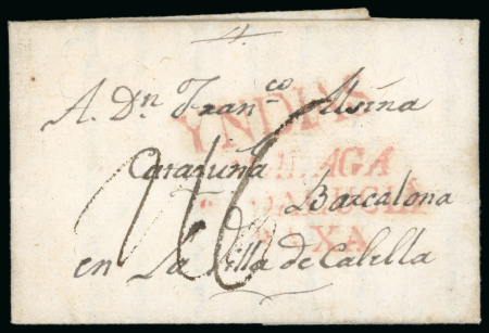 Stamp of Uruguay » Outgoing Mail 1816,  July  30.  Small  entire  letter  from  Río  Branco  to  Barcelona,  bear