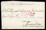 Stamp of Uruguay 1811, April 11. Entire letter from Tarragona (Spain) to Montevideo, carried thro