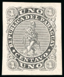 Stamp of Paraguay 1881, die proofs, a unique set of 15