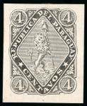Stamp of Paraguay 1881, die proofs, a unique set of 15