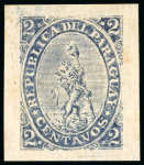 Stamp of Paraguay 1881, die proofs, a unique set of 15