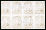 Stamp of Brazil » 1866-83 Dom Pedro » 1866 "Black Beard" Issue 1866, Imperforate plate proofs on India paper in multiples