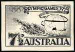 Stamp of Olympics » 1956 Melbourne 1956 Melbourne 7 1/2d unadopted essay for the Olympics stamp issue