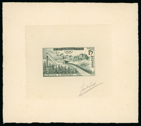 Stamp of Olympics » 1956 Melbourne Monaco: 1956 Cortina and Melbourne group of proofs