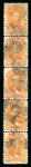 Stamp of Brazil » 1866-83 Dom Pedro » 1866 "Black Beard" Issue 1866, 500r orange, two vertical strips of five, both