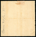 Stamp of Brazil » 1866-83 Dom Pedro » 1876 Roulette "Black Beard" Issue 1876, 500r orange, block of four from the right of