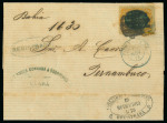 Stamp of Brazil » 1866-83 Dom Pedro » 1878 "Auriverde" Issue 1878, 300r green and orange, probably the earliest usage known on cover
