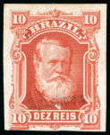 Stamp of Brazil » 1866-83 Dom Pedro » "Dom Pedro" Lots and Collections 1877, "White Beard" group of 31 imperforate proofs