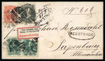 Stamp of Brazil » 1866-83 Dom Pedro » "Dom Pedro" Lots and Collections 1866-78. An remarkable assembly of postal history comprising 150 covers from the three "Dom Pedro" Issues