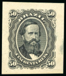 Stamp of Brazil » 1866-83 Dom Pedro » "Dom Pedro" Lots and Collections 1866, "Black Beard" assembly of over 115 proofs