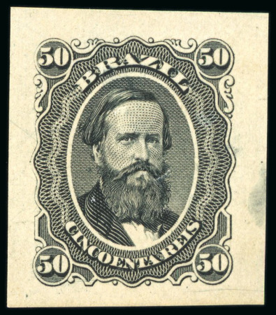 Stamp of Brazil » 1866-83 Dom Pedro » "Dom Pedro" Lots and Collections 1866, "Black Beard" assembly of over 115 proofs