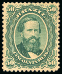 Stamp of Brazil » 1866-83 Dom Pedro » "Dom Pedro" Lots and Collections 1866, "Black Beard" assembly of over 115 proofs