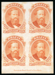 Stamp of Brazil » 1866-83 Dom Pedro » "Dom Pedro" Lots and Collections 1866, "Black Beard" assembly of over 115 proofs