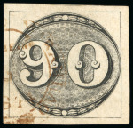 Stamp of Brazil » 1843 Bull's Eyes 1843, "Bull's Eyes" assembly of 25 stamps used,