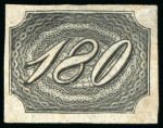 Stamp of Brazil » 1844-46 Slanting Figures 1844-46, 10r to 600r "Inclinados" complete set of seven unused