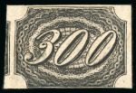 Stamp of Brazil » 1844-46 Slanting Figures 1844-46, 10r to 600r "Inclinados" complete set of seven unused