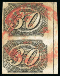Stamp of Brazil » 1844-46 Slanting Figures 1844-45, "Inclinados" group of 17 stamps 