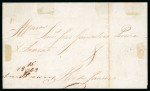 Stamp of Brazil » 1844-46 Slanting Figures 1844, 60r black, type IIa, worn impression, on cover with "C./DO/SERRO." double circle