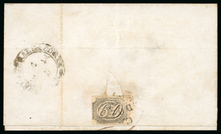 Stamp of Brazil » 1844-46 Slanting Figures 1844, 60r black, type IIa, worn impression, on cover with "C./DO/SERRO." double circle