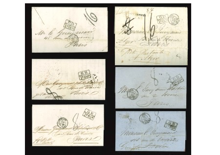 Stamp of Large Lots and Collections Haiti: 1863-65. Group of 30 entire letters from Port-au-Prince