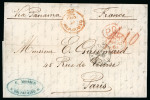 Stamp of Chile » Postal History 1864-66. Lot of 17 entire letters from Valparaiso, of which 13 with "PAID/AT/VALPARAISO" 