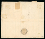 Stamp of Brazil » 1850-66 Upright Figures 1866, 180r black, in unique combination with "Dom Pedro" 10r on cover