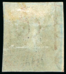 Stamp of Chile 1855, Second London printing, 5c red-brown on blued paper with Ormond Hill CANCELLED handstamp