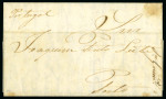 Stamp of Brazil » 1843 Bull's Eyes THE EARLIEST "BULL'S EYE" COVER RECORDED SENT ABROAD