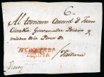 Stamp of Chile » Postal History 1810ca. Cover with "INTERCEPTADA/DELIMA" and unique addressed to Valdivia