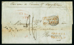 Stamp of Chile » Postal History 1842ca-1858. Republican Period: group of nine internal, incoming and outgoing covers