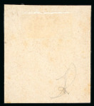 Stamp of Argentina » Argentine Confederation 1860, Large Figure, 5c blood red "rojo sangre", huge