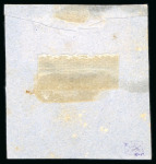 Stamp of Argentina » General issues 1858, Small Figures, 15c blue, one third cut horizontally and used as 5c