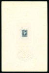 Stamp of Argentina » General issues 1889-91, "Doming Sarmiento" 6c, die proof in blue with seal