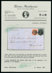 Stamp of Chile » General issues UNIQUE MIXED FRANKING "COLÓN" IMPERFORATE AND PERFORATED