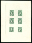 Stamp of Argentina » General issues 1892-95, "Manuel Belgrano", composite die proof comprising no value, 24c, 10c, 16c, scratched 24c & 50c, two items