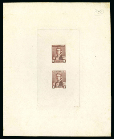 Stamp of Argentina » General issues 1892-95, "José de San Martín", composite die proof