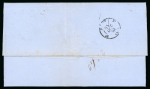 Stamp of Cuba 1863-64. A very interesting group of eight entire letters with French maritime postmarks