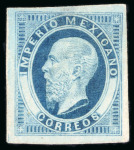 Stamp of Mexico Blue unfinished die proof  13c