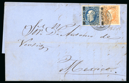 Stamp of Mexico Apam 13c + 25c lithographed bicolor cover 