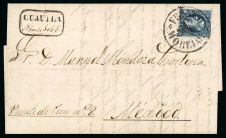 Stamp of Mexico Chalco 13c lithographed on cover