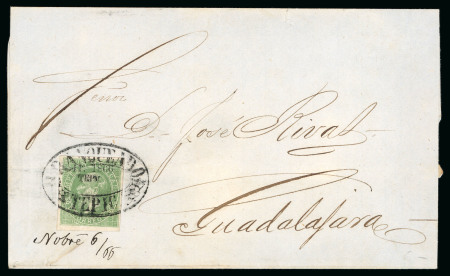 Stamp of Mexico Guadalajara 50c lithographed Tepic on cover  
