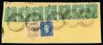 Stamp of Mexico Guanajuato 50c lithographed three color multiple on piece  