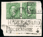 Stamp of Mexico Guanajuato 50c lithographed pair on registered piece 