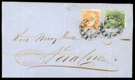 Stamp of Mexico Mexico 50c +25c engraved bicolor cover 