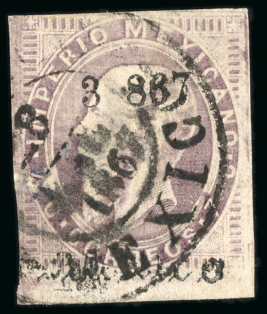 Stamp of Mexico Mexico 7c engraved used Ex Paulsen, Quast, Bash